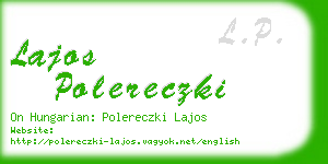 lajos polereczki business card